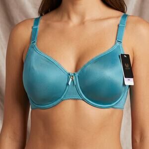 Wacoal Women's 855192 Underwire Bra Teal High Shine Full Coverage 36D